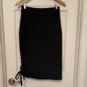 Kerisma Black Pencil Skirt with Side Tie angora blend S/M